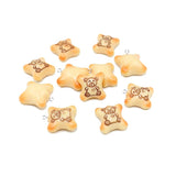 10Pcs Korea Bear Biscuit Resin Charms for DIY Jewelry