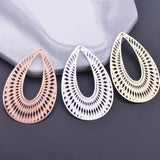 6pcs 27*40mm Filigree Oval Charms Rose Light Thin Pendant DIY Jewelry Making