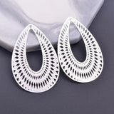 6pcs 27*40mm Filigree Oval Charms Rose Light Thin Pendant DIY Jewelry Making