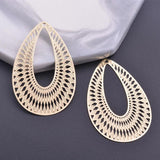 6pcs 27*40mm Filigree Oval Charms Rose Light Thin Pendant DIY Jewelry Making