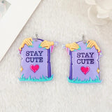 12Pcs Pastel Goth Coffin Charms for Earring Necklace DIY