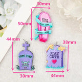 12Pcs Pastel Goth Coffin Charms for Earring Necklace DIY
