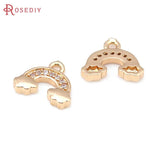 24K Brass Rainbow Cloud Charms Pendants DIY Jewelry Making Supplies
