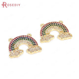 24K Brass Rainbow Cloud Charms Pendants DIY Jewelry Making Supplies