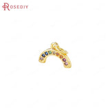 24K Brass Rainbow Cloud Charms Pendants DIY Jewelry Making Supplies