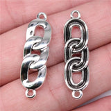 10pcs Chain Link Charms 34x10mm DIY Jewelry Findings Antique Silver Alloy Charms