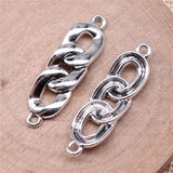 10pcs Chain Link Charms 34x10mm DIY Jewelry Findings Antique Silver Alloy Charms