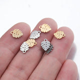20Pcs Stainless Steel Tropical Tree Leaf Charms DIY Jewelry Making