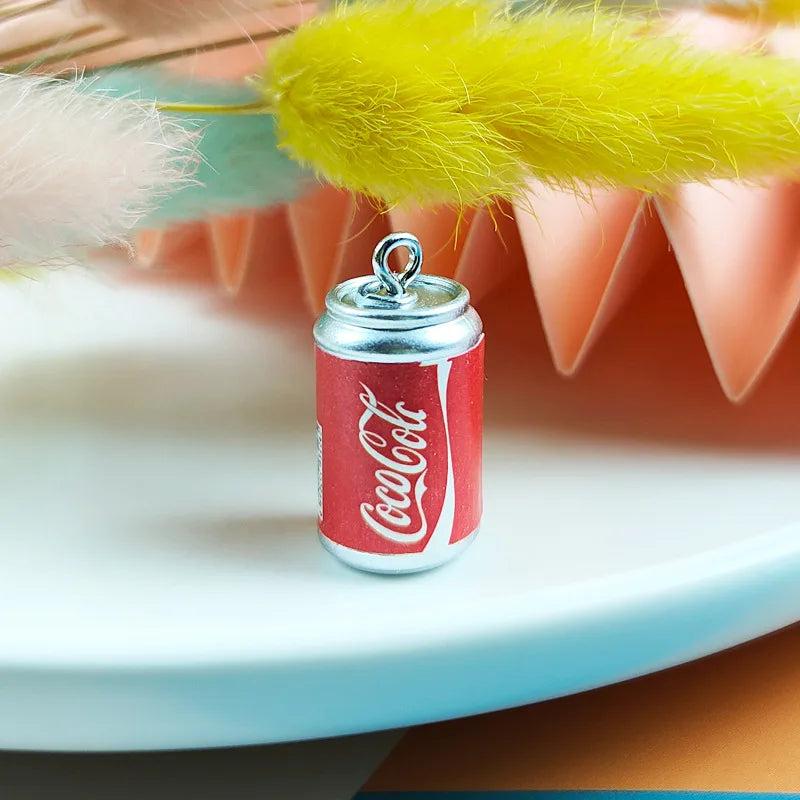 10pcs Drink Bottle Resin Charms for DIY Jewelry Making