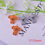 10pcs 3D Koala Resin Jewelry Charms for DIY Making