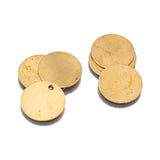 50Pcs Raw Brass 13MM Blank Circle Tag Charms For Jewelry Making