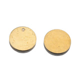 50Pcs Raw Brass 13MM Blank Circle Tag Charms For Jewelry Making