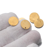 50Pcs Raw Brass 13MM Blank Circle Tag Charms For Jewelry Making