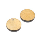50Pcs Raw Brass 13MM Blank Circle Tag Charms For Jewelry Making