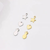 10pcs 6mm Stainless Steel Star Charms Pendant DIY Jewelry Unfading Colorless