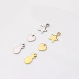 10pcs 6mm Stainless Steel Star Charms Pendant DIY Jewelry Unfading Colorless