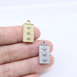 5pcs High Star Rhinestone Charms Pendant DIY Jewelry Making