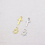 10pcs Stainless Steel Star Charm Pendant DIY Necklace Bracelets