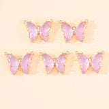 5Pcs Butterfly Charms Pendant Necklace DIY Jewelry Making Findings