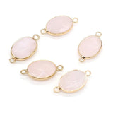 5pcs Lapis Lazuli Pendants Oval Crystal Amethysts for Jewelry Making