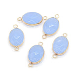 5pcs Lapis Lazuli Pendants Oval Crystal Amethysts for Jewelry Making