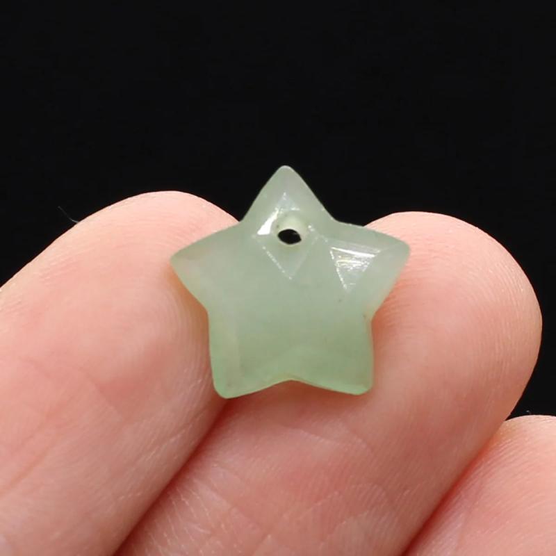 3pcs Natural Stone Star Crystal Charms for Jewelry Making
