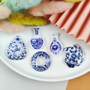 10pcs Ceramic Bottle Acrylic Charms Pendant for DIY Jewelry Making