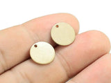 50pcs Round Brass Earring Charms 12x0.8mm R1784