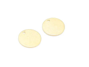 50pcs Round Brass Earring Charms 12x0.8mm R1784
