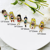 10pcs Anime Girl Charm Pendant DIY Accessories Making Charms