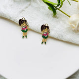 10pcs Anime Girl Charm Pendant DIY Accessories Making Charms
