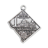 Vintage Alloy Washington D.C. Map Charms 22*26mm 10pcs