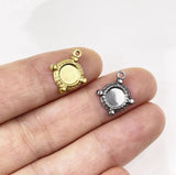 5pcs 13mm Stainless Steel Star Charms Pendant DIY Unfading 2 Colors