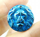 Quartz Titanium Hematite Lion Head Pendant for DIY Jewelry Making