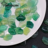Natural Stone Ginkgo Leaves Charms Pendant for DIY Jewelry