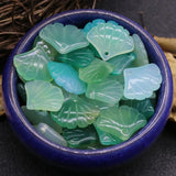 Natural Stone Ginkgo Leaves Charms Pendant for DIY Jewelry