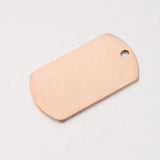 2Pcs Stainless Steel Rectangle Stamping Blank Plates Charms Metal Tag