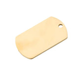 2Pcs Stainless Steel Rectangle Stamping Blank Plates Charms Metal Tag