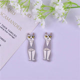 10pcs Animal Cat Arcylic Charms for DIY Jewelry Making