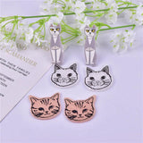 10pcs Animal Cat Arcylic Charms for DIY Jewelry Making