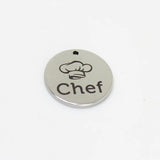 8Pcs Chef Charms Stainless Steel Pendant DIY Jewelry Making