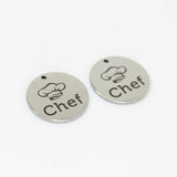 8Pcs Chef Charms Stainless Steel Pendant DIY Jewelry Making