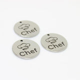 8Pcs Chef Charms Stainless Steel Pendant DIY Jewelry Making