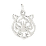 5pcs Stainless Steel Wolf Charms for Animal Jewelry Making