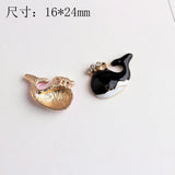 10pcs Ocean Whale Enamel Charms Pendant for Necklace DIY Jewelry Accessories