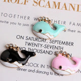 10pcs Ocean Whale Enamel Charms Pendant for Necklace DIY Jewelry Accessories