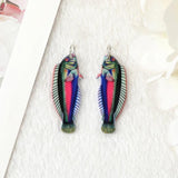 10Pcs Fish Charms Acrylic Earring Pendant DIY Making Accessories