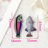 10Pcs Fish Charms Acrylic Earring Pendant DIY Making Accessories