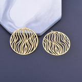 6pcs Yellow Filigree Round Charms for DIY Jewelry Making