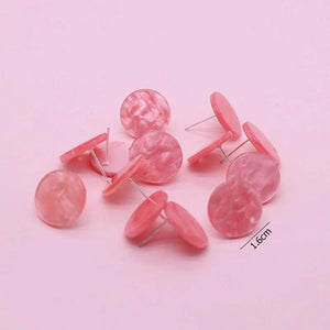 10pcs Irregular Pink Rabbit Acrylic Earring Charms for DIY Jewelry Making